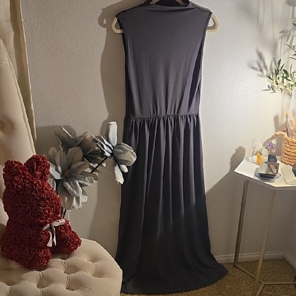 SHEIN Dark Gray Sleeveless Maxi Dress